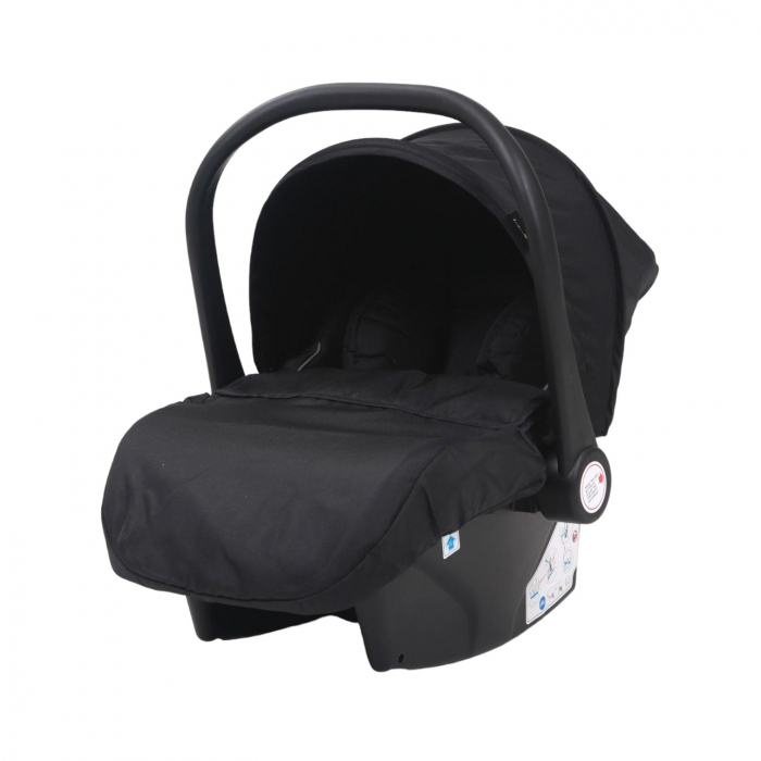 Carucior 3 in 1 reversibil, cu suspensii, cu scoica, parte sport transformabila in landou, T5 negru [6]