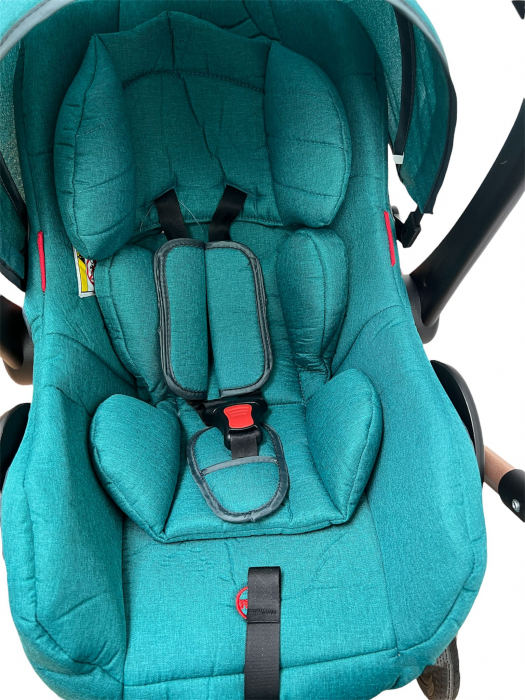 Carucior 3 in 1, reversibil, cu suspensii, reversibil, compact, T2 New, Verde inchis [6]