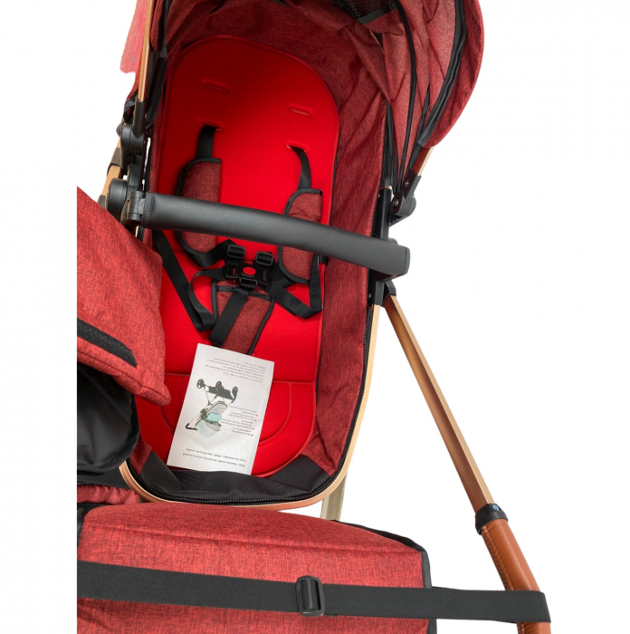 Carucior 3 in 1 transformabil landou-sport, scoica 508P Rosu [4]