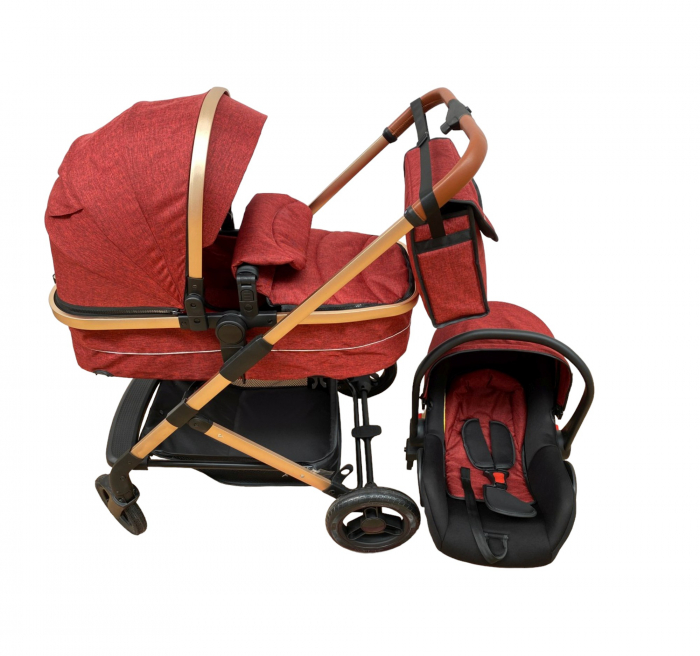 Carucior 3 in 1 transformabil landou-sport, scoica 508P Rosu [5]
