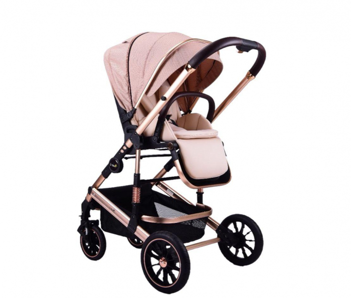 Carucior 3 in 1 transformabil, reversibil, pliabil, F6 Luxury Cream [8]
