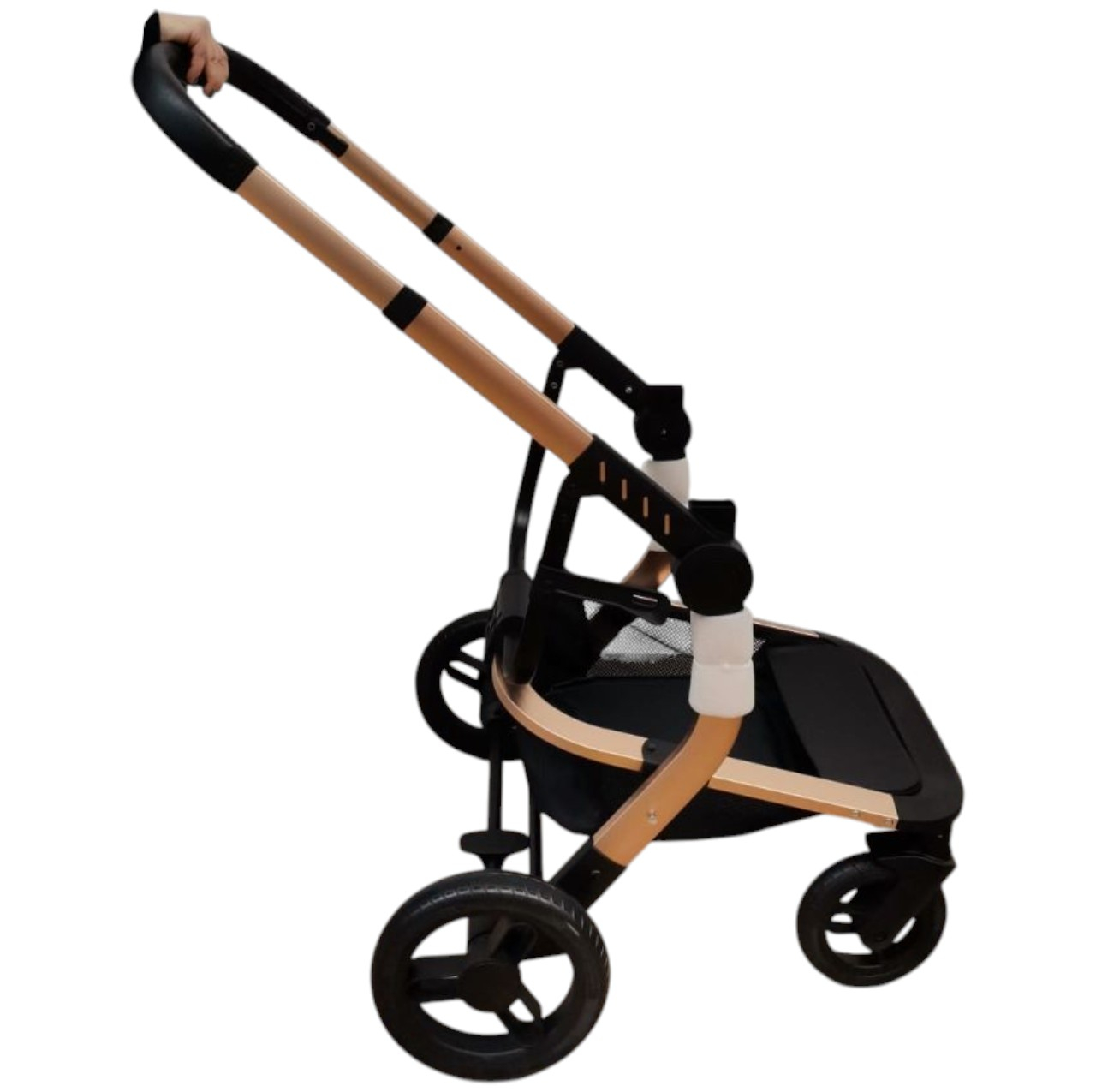 Carucior 518C Negru, 3 in 1, cu landou, carucior sport si scoica, reversibil [6]