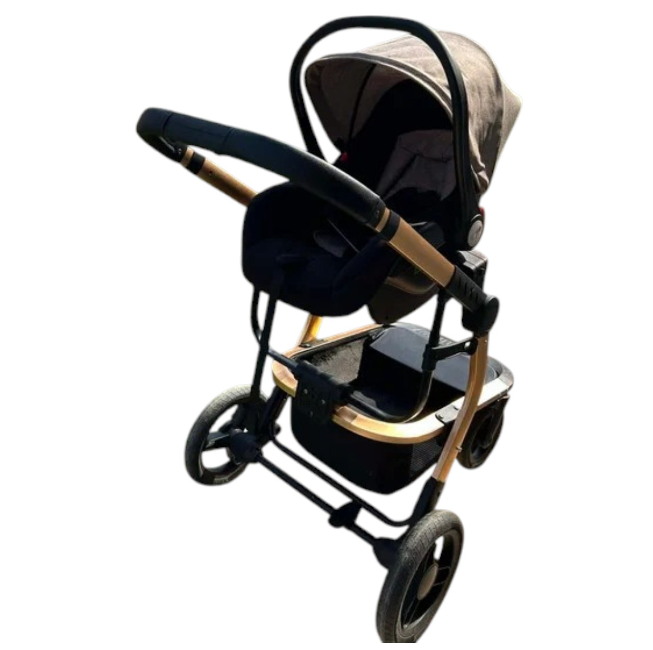 Carucior 518C Crem, 3 in 1, cu landou, carucior sport si scoica, reversibil [8]