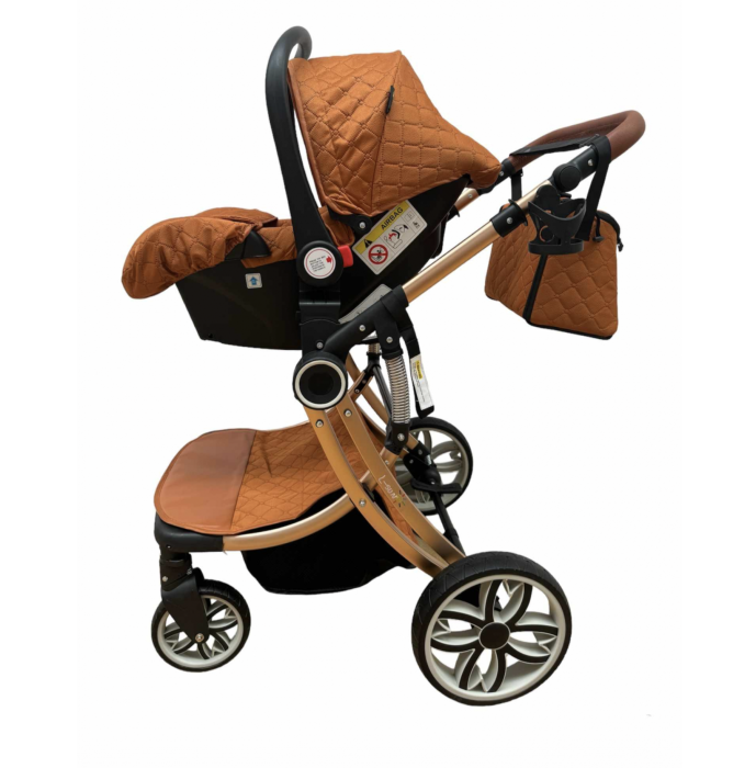 Carucior Multifunctional 3 in 1, F1 Cafea Forma de Ou Reversibil cu Scoica [5]