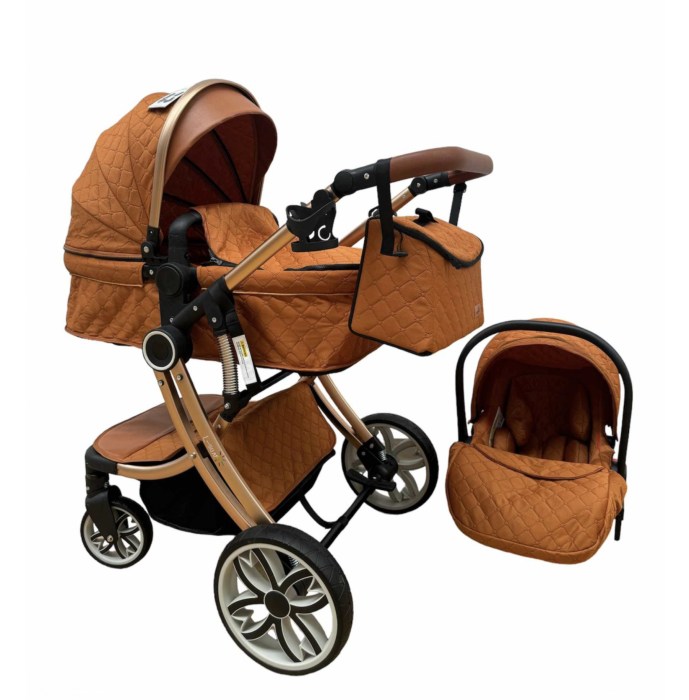 Carucior Multifunctional 3 in 1, F1 Cafea Forma de Ou Reversibil cu Scoica [6]