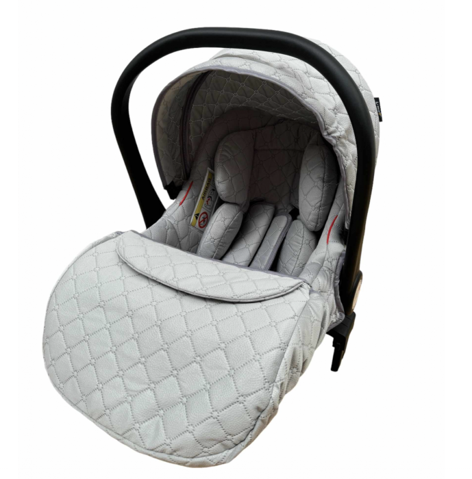 Carucior Multifunctional 3 in 1, F1 Gri Forma de Ou Reversibil cu Scoica [3]