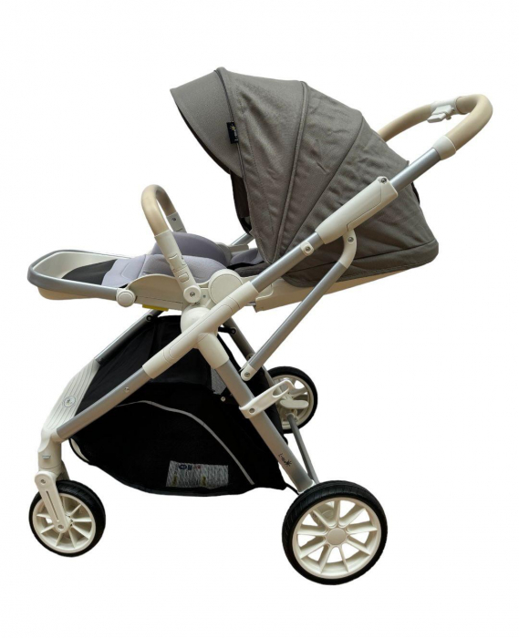 Carucior reversibil pliabil, cu husa picioare, 0-36 luni, C7 Verde [14]