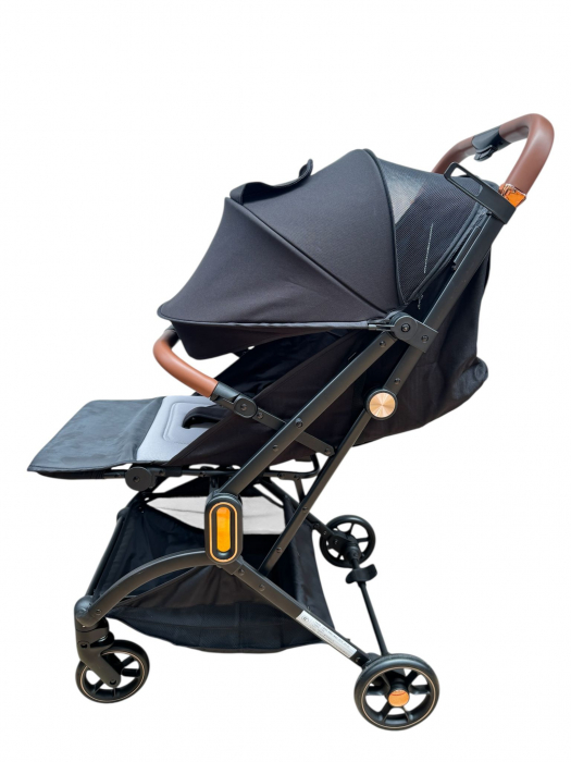 Carucior sport 002L, Negru, L-Sun, cu pliere rapida, suspensii si pozitie de somn [5]