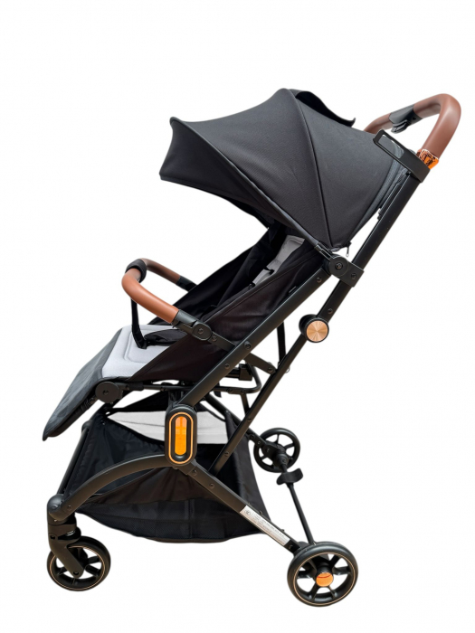 Carucior sport 002L, Negru, L-Sun, cu pliere rapida, suspensii si pozitie de somn