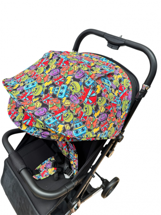 Carucior sport 002L, Multicolor, L-Sun, cu pliere rapida, suspensii si pozitie de somn [4]