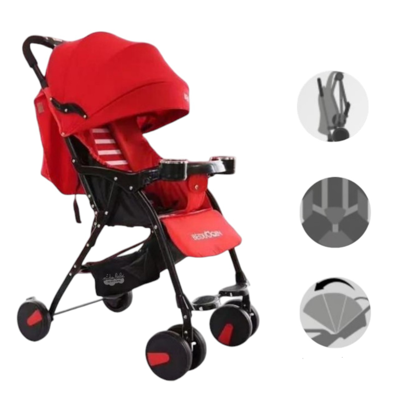 Carucior sport 210S rosu, ultra usor, pliabil, 3 pozitii [2]