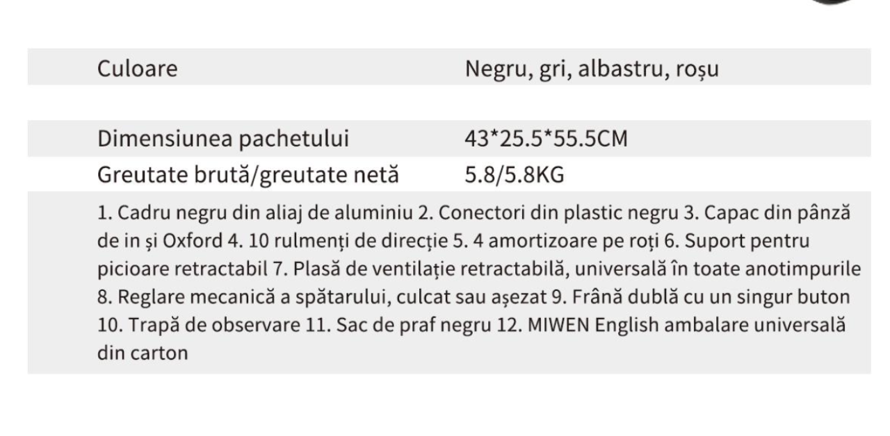 Carucior sport B508 albastru, pliabil compact, 0-36 luni, 6.1 kg, reclinabil, cos depozitare [2]