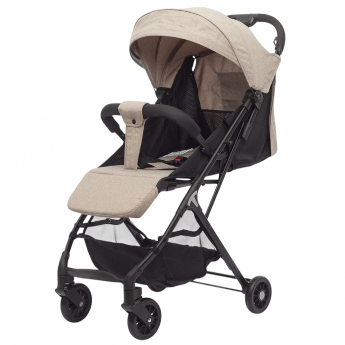 Carucior sport C5, crem, ultra usor, compact, cu sistem One Hand Folding si functie tip troller