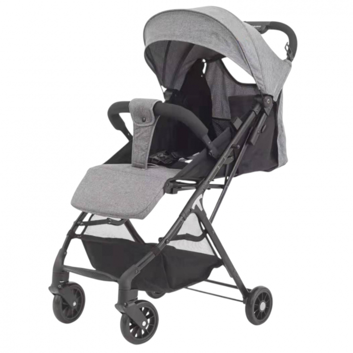 Carucior sport C5, gri, ultra usor, compact, cu sistem One Hand Folding si functie tip troller