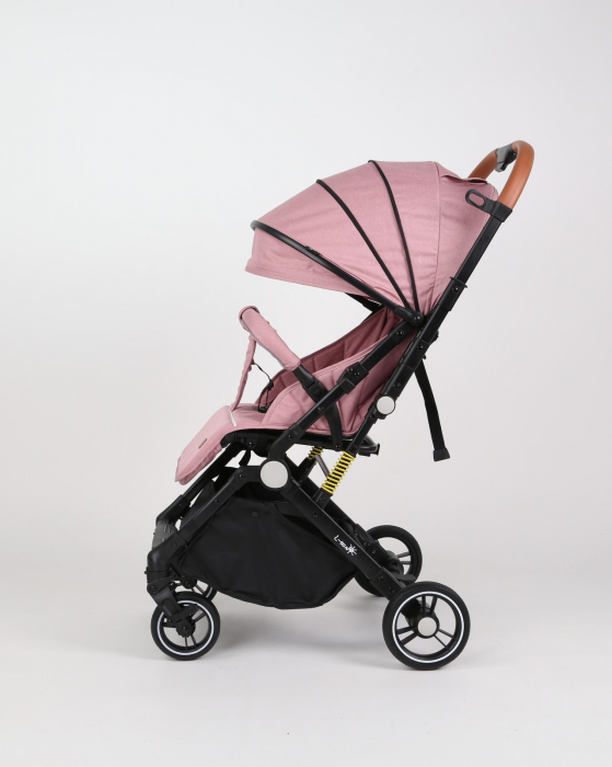 Carucior sport L-Sun, C6, Roz, pliabil tip troller, cu maner reversibil, husa de picioare si gentuta [15]