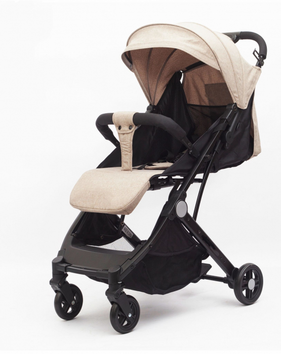 Carucior sport copii, pliere compacta pentru avion, cu sistem troller, C8 crem [5]