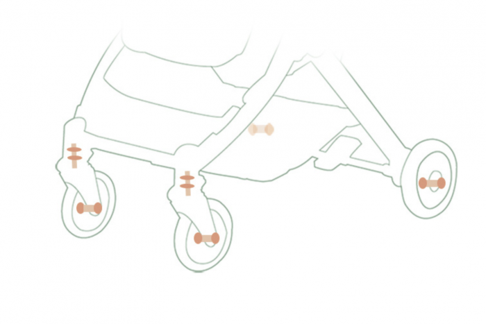 Carucior sport copii, pliere compacta pentru avion, cu sistem troller, C8 negru [9]