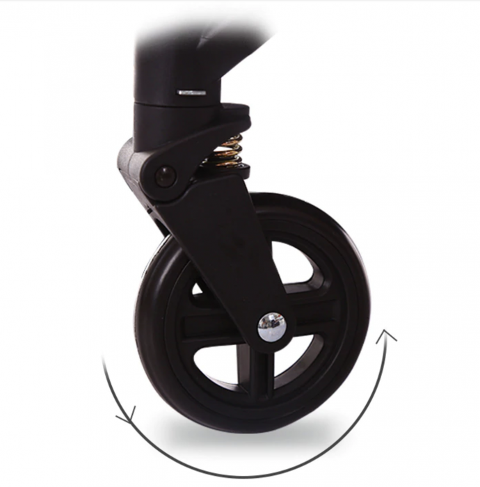 Carucior sport copii, pliere compacta pentru avion, cu sistem troller, C8 negru [14]