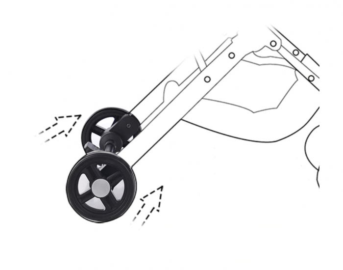Carucior sport copii, pliere compacta pentru avion, cu sistem troller, C8 rosu [14]