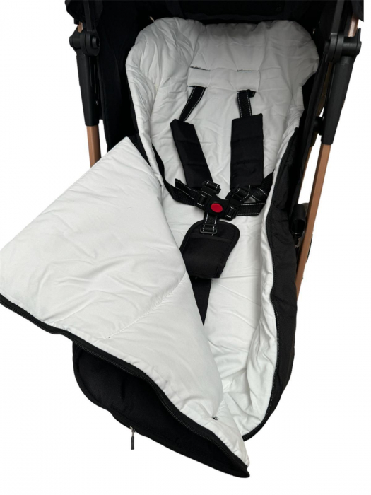 Cărucior sport cu geanta si husă pentru picioare, pliere rapidă tip troller, S2 Negru [25]