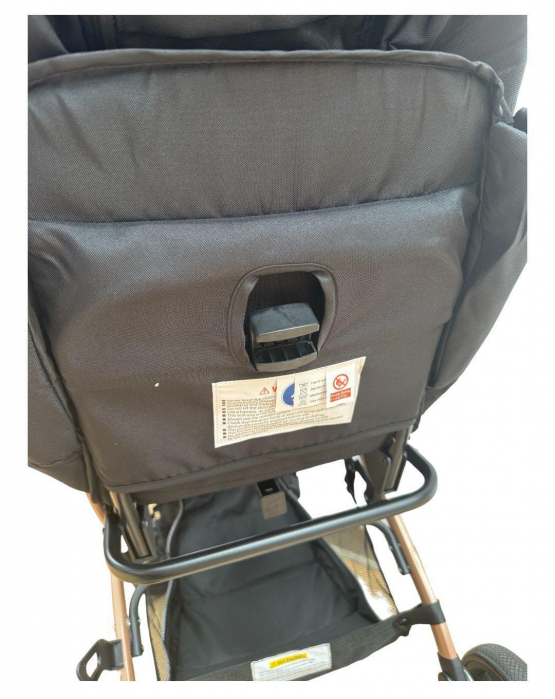 Cărucior sport cu geanta si husă pentru picioare, pliere rapidă tip troller, S2 Negru [20]