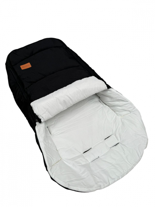 Cărucior sport cu geanta si husă pentru picioare, pliere rapidă tip troller, S2 Negru [13]