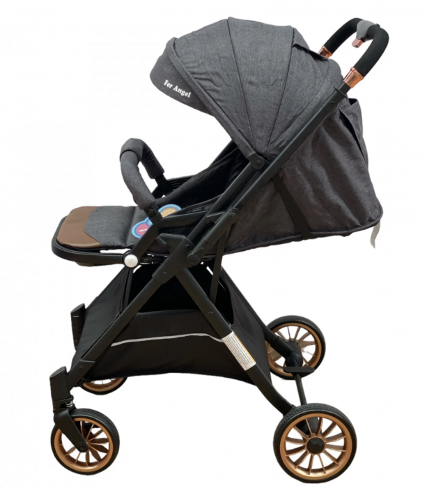 Carucior sport, cu maner reversibil, pliabil si troler, T700 For Angel, Gri [4]