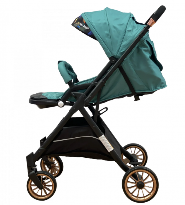 Carucior sport, cu maner reversibil, pliabil si troler, T700 For Angel, Verde [3]