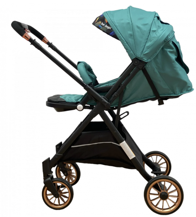 Carucior sport, cu maner reversibil, pliabil si troler, T700 For Angel, Verde [2]