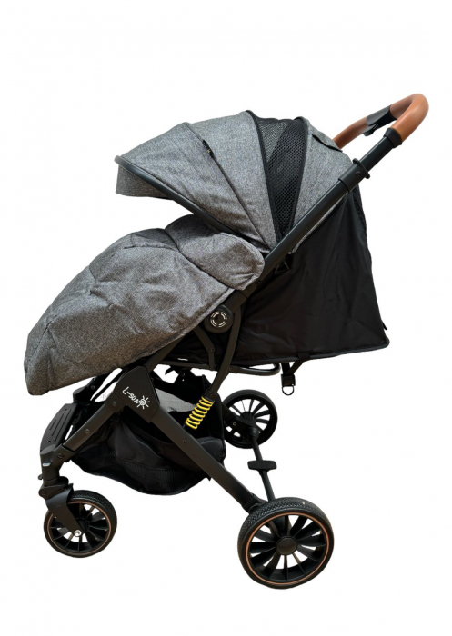 Carucior sport, cu maner reversibil, suspensii pe cadrul, pliabil, C1 Gri [3]