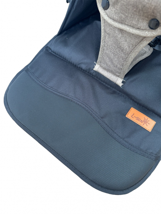Carucior sport, cu maner reversibil, suspensii pe cadru, pliabil si troler, C1 Negru cu auriu [9]