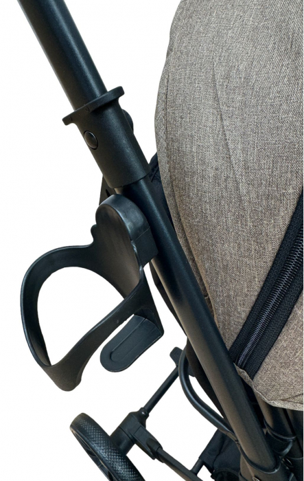 Carucior sport, cu maner reversibil, suspensii pe cadru, pliabil si troler, C1 Negru cu auriu [8]