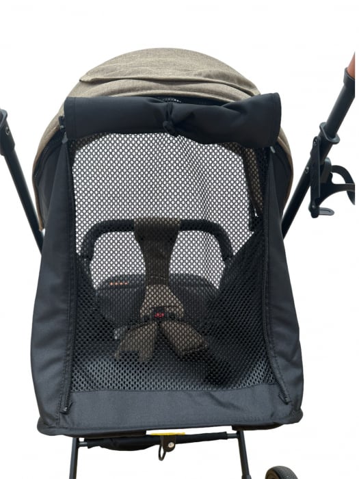 Carucior sport, cu maner reversibil, suspensii pe cadru, pliabil si troler, C1 Crem [10]