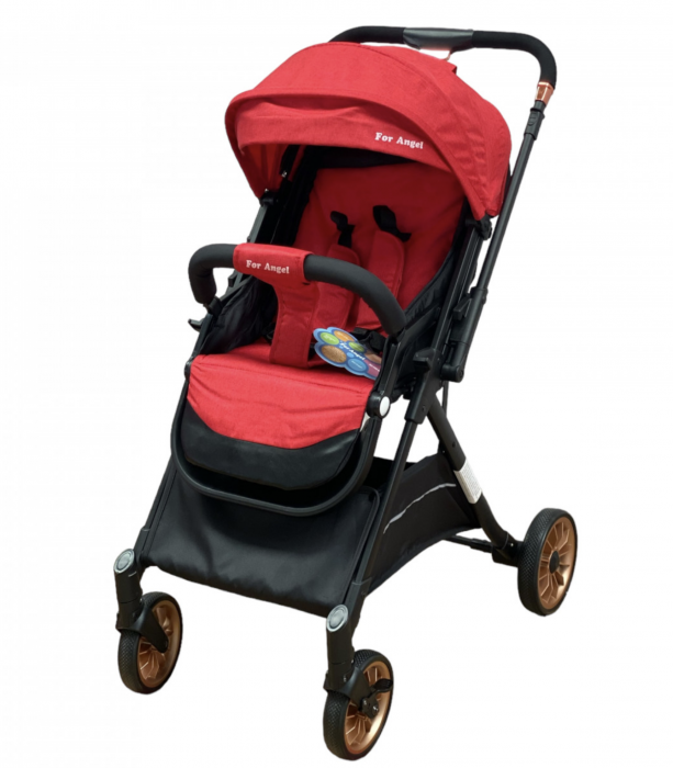 Carucior sport, cu maner reversibil, pliabil si troler, T700 For Angel, Rosu [2]