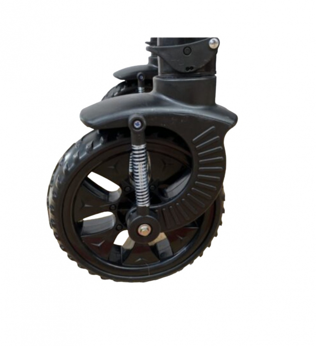 Carucior sport cu maner reversibil, pliabil, suspensii, Q7 Gri - Roz [7]