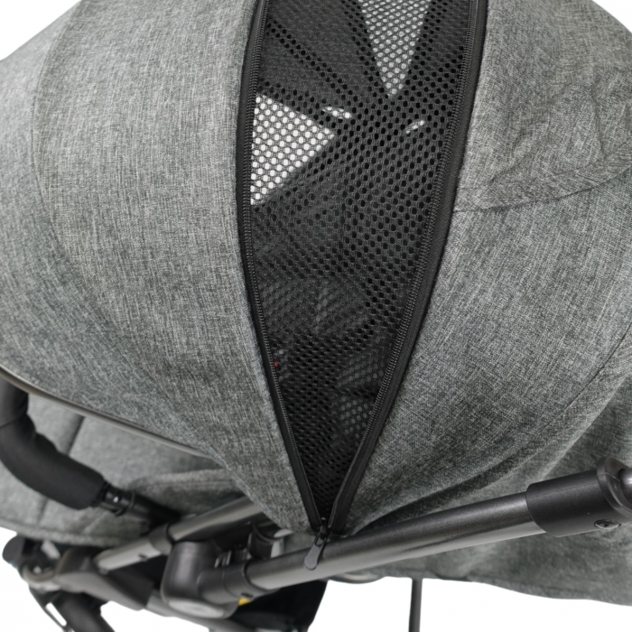Carucior sport, cu maner reversibil, suspensii pe cadru, pliabil si troler, C1 Negru [35]