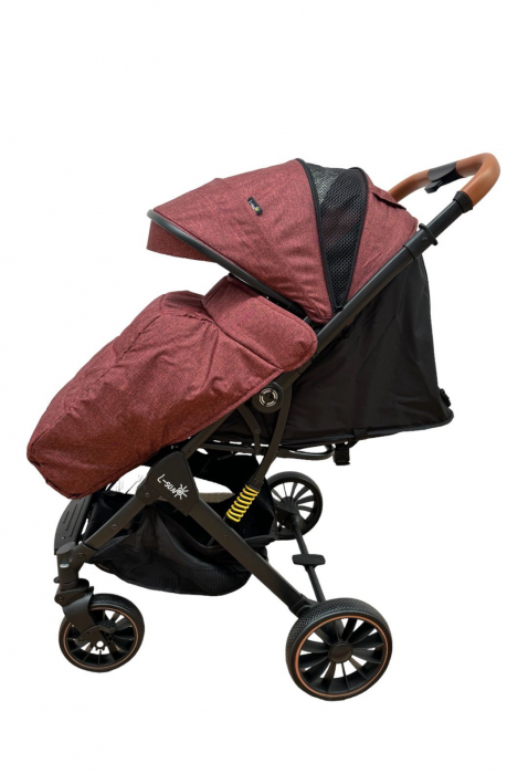 Carucior sport, cu maner reversibil, suspensii pe cadru, pliabil si troler, C1 Rosu [4]