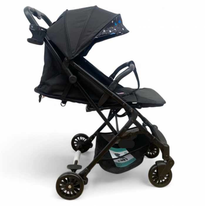 Carucior sport, cu suspensii, pliabil si troler, 309 Negru cu planete [3]