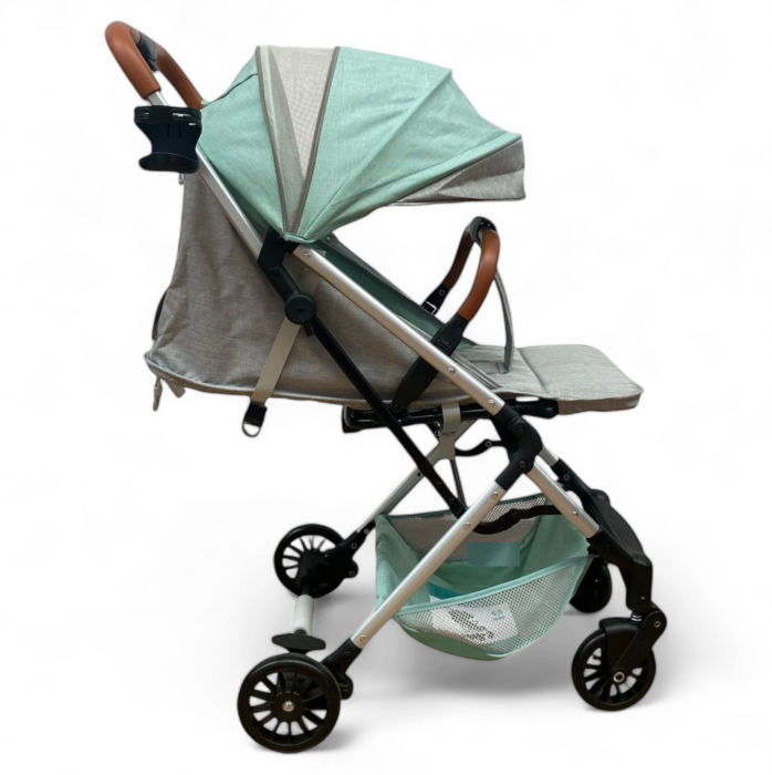 Carucior sport, cu suspensii, pliabil si troler, 309 Verde cu gri [4]