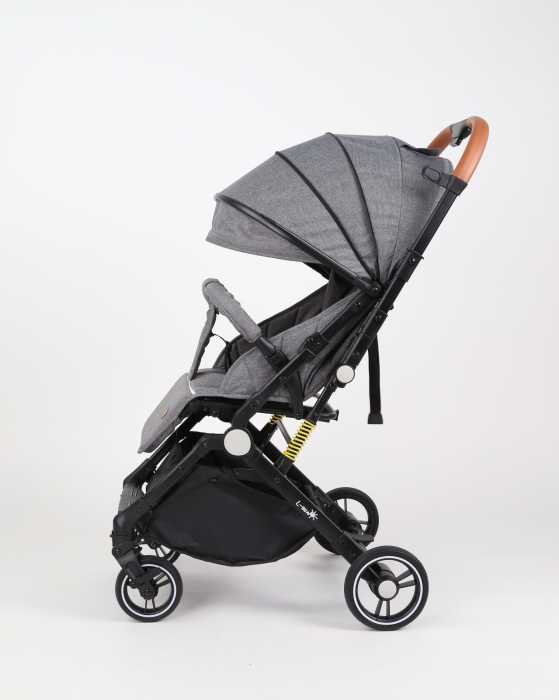 Carucior sport L-Sun, C6, Gri, pliabil tip troller, cu maner reversibil, husa de picioare si gentuta [11]