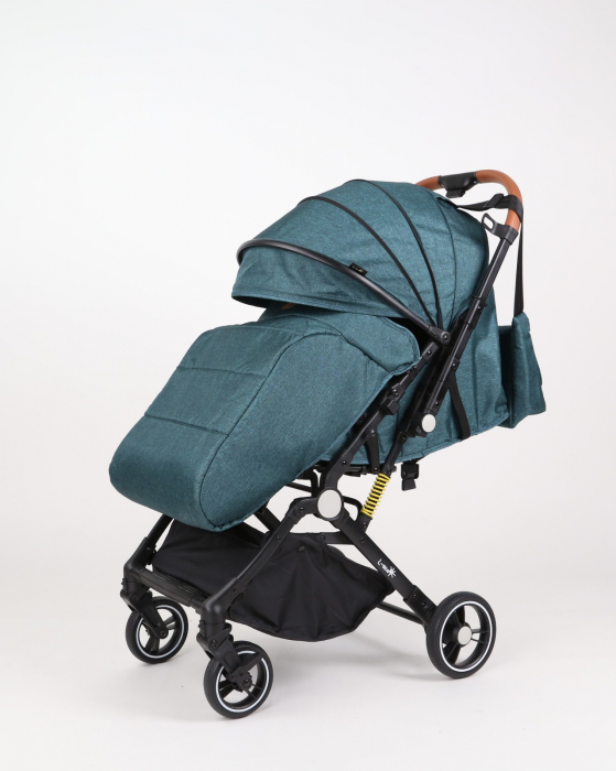 Carucior sport L-Sun, C6, Verde, pliabil tip troller, cu maner reversibil, husa de picioare si gentuta [15]