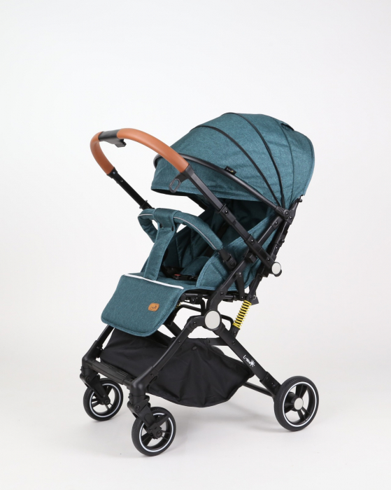 Carucior sport L-Sun, C6, Verde, pliabil tip troller, cu maner reversibil, husa de picioare si gentuta [5]
