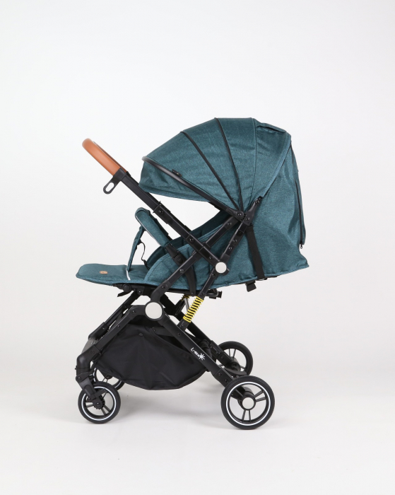 Carucior sport L-Sun, C6, Verde, pliabil tip troller, cu maner reversibil, husa de picioare si gentuta [14]