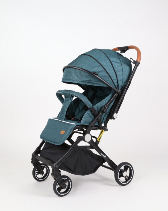 Carucior sport L-Sun, C6, Verde, pliabil tip troller, cu maner reversibil, husa de picioare si gentuta [10]