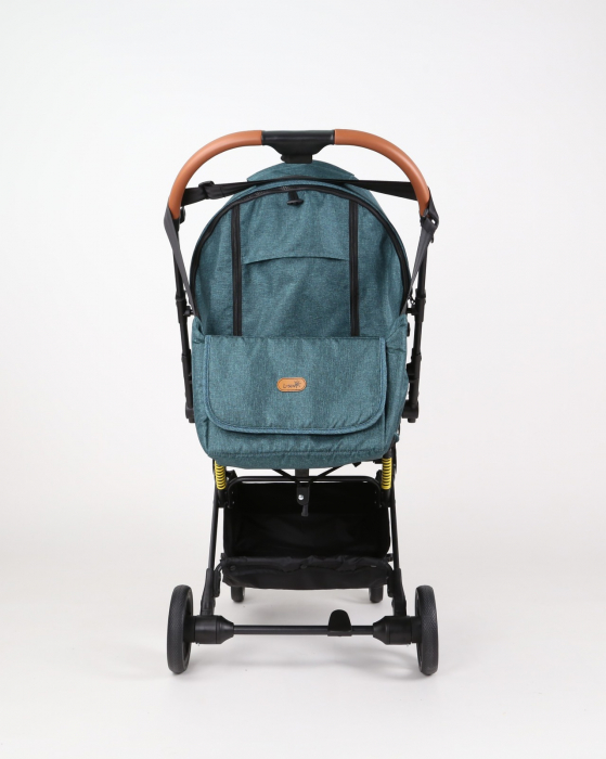 Carucior sport L-Sun, C6, Verde, pliabil tip troller, cu maner reversibil, husa de picioare si gentuta [13]