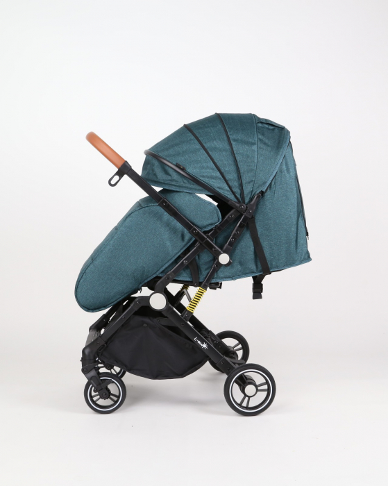 Carucior sport L-Sun, C6, Verde, pliabil tip troller, cu maner reversibil, husa de picioare si gentuta [8]