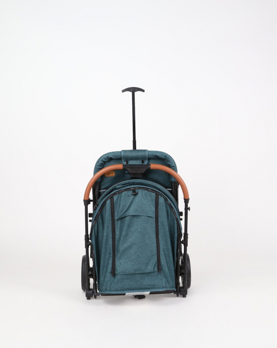 Carucior sport L-Sun, C6, Verde, pliabil tip troller, cu maner reversibil, husa de picioare si gentuta [18]