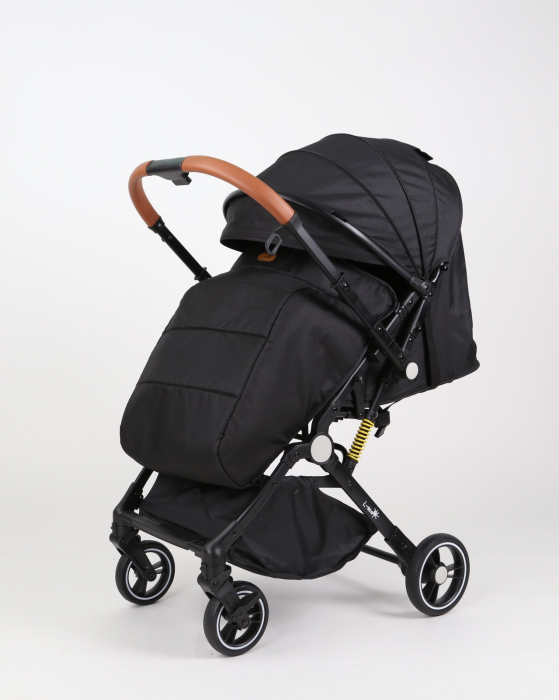 Carucior sport L-Sun, C6, Negru, pliabil tip troller, cu maner reversibil, husa de picioare si gentuta [17]