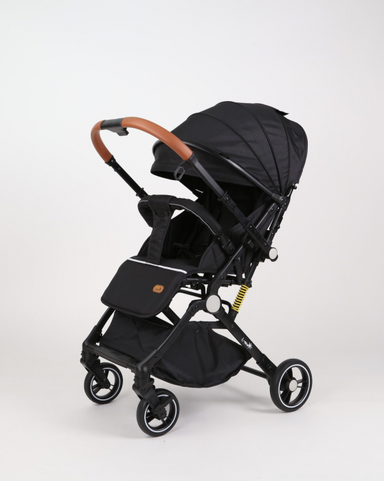 Carucior sport L-Sun, C6, Negru, pliabil tip troller, cu maner reversibil, husa de picioare si gentuta [5]