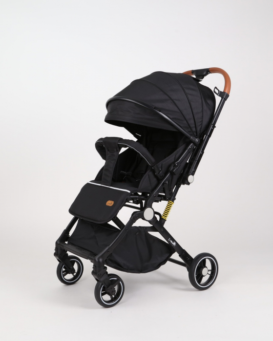 Carucior sport L-Sun, C6, Negru, pliabil tip troller, cu maner reversibil, husa de picioare si gentuta [15]